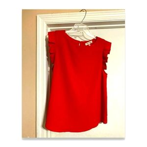 Red business casual shirt